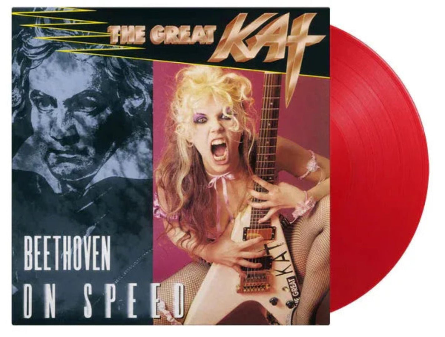 Limited edition red vinyl of The Great Kat’s Beethoven On Speed