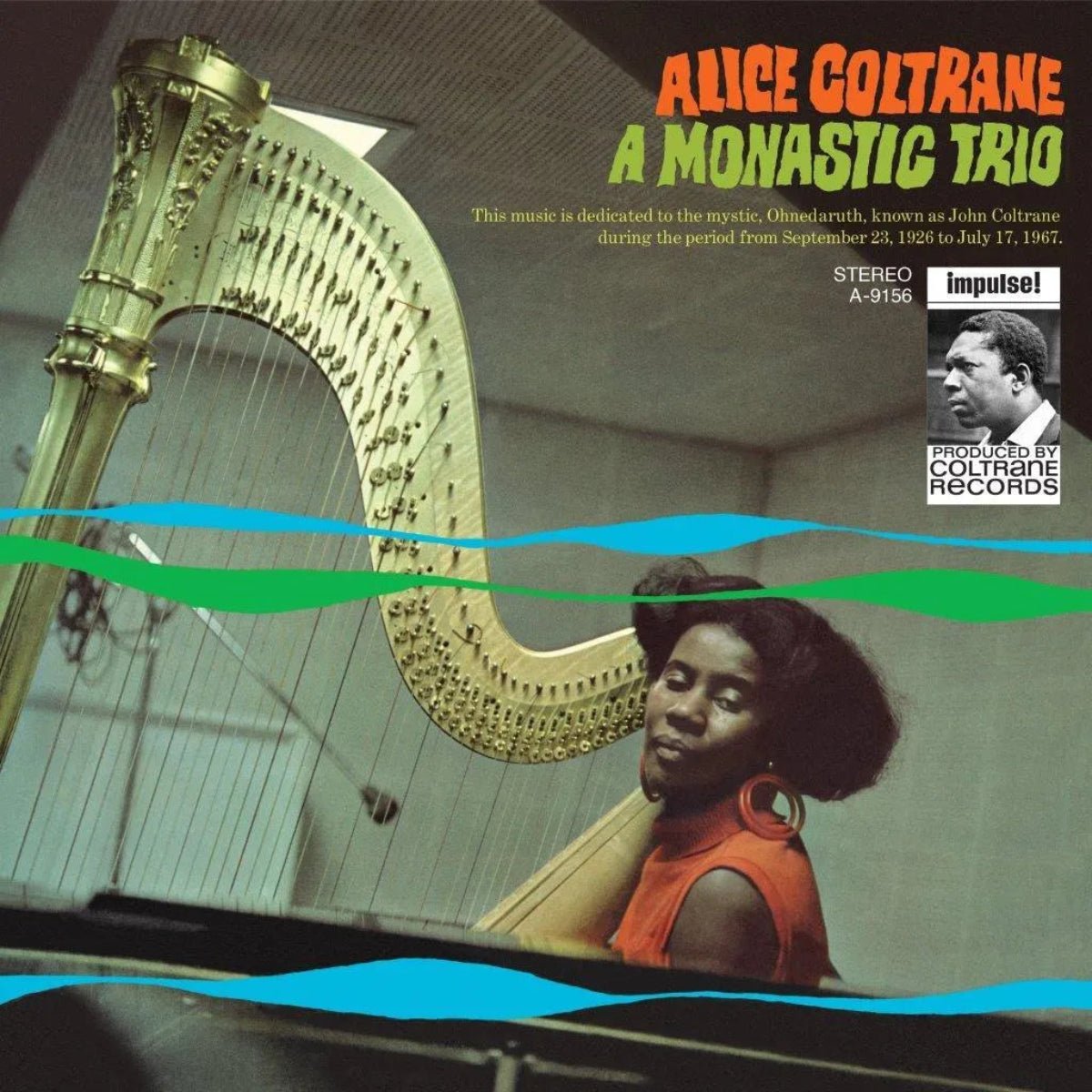 Alice Coltrane A Monastic Trio album cover spiritual jazz artwork