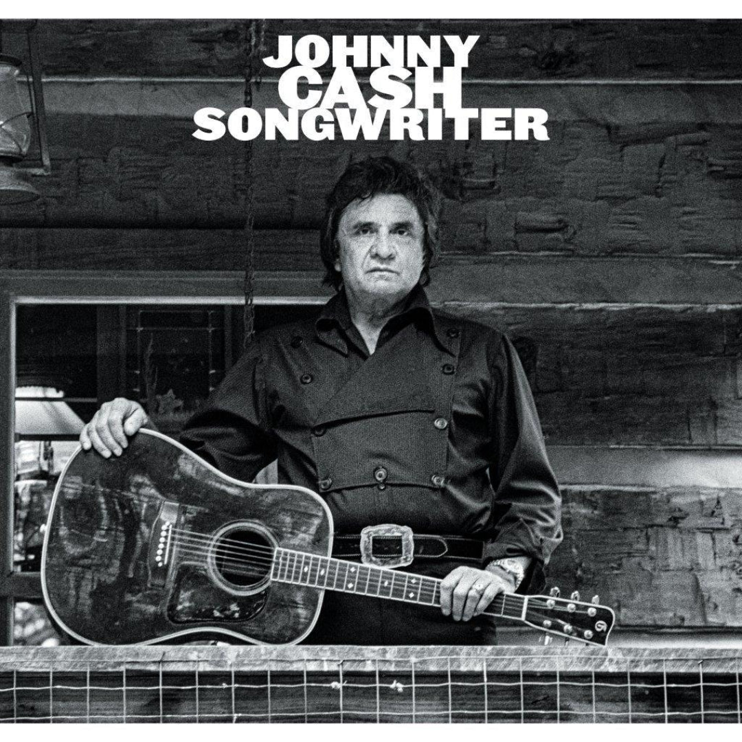 Johnny Cash Songwriter album cover featuring rediscovered 1993 recordings