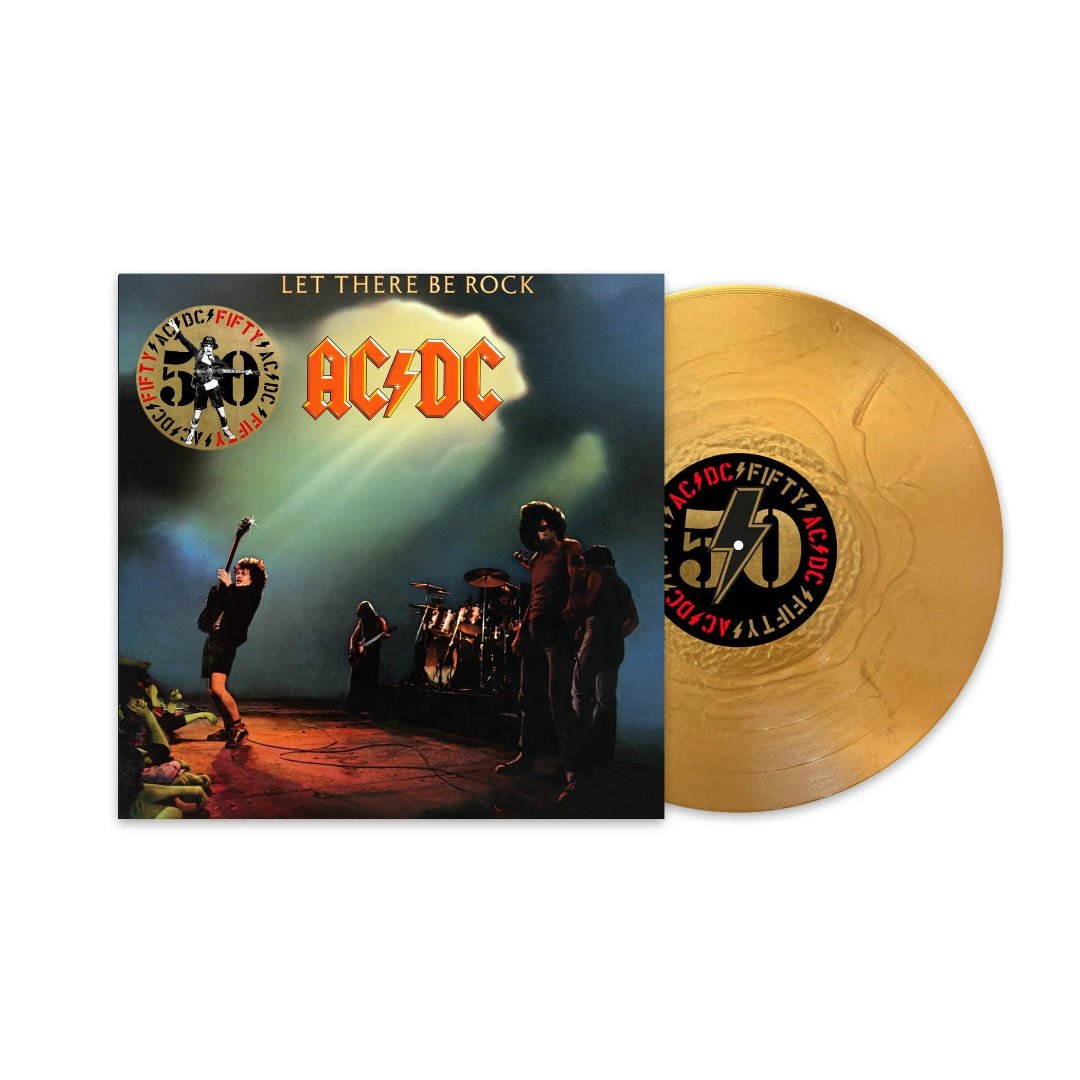 Let There Be Rock AC/DC limited gold vinyl LP with art print