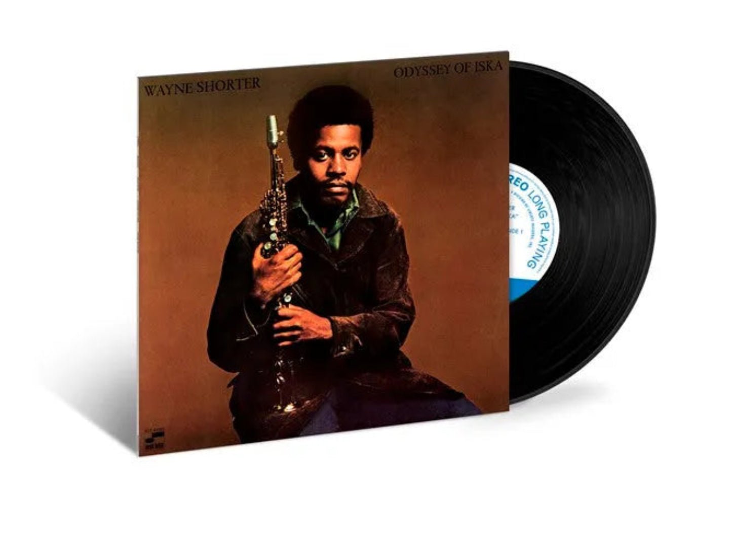 Odyssey of Iska vinyl sleeve featuring Wayne Shorter Blue Note design