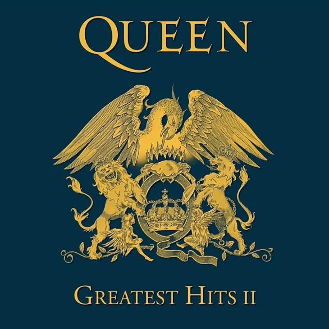 Queen Greatest Hits II CD featuring classic rock anthems from the legendary band