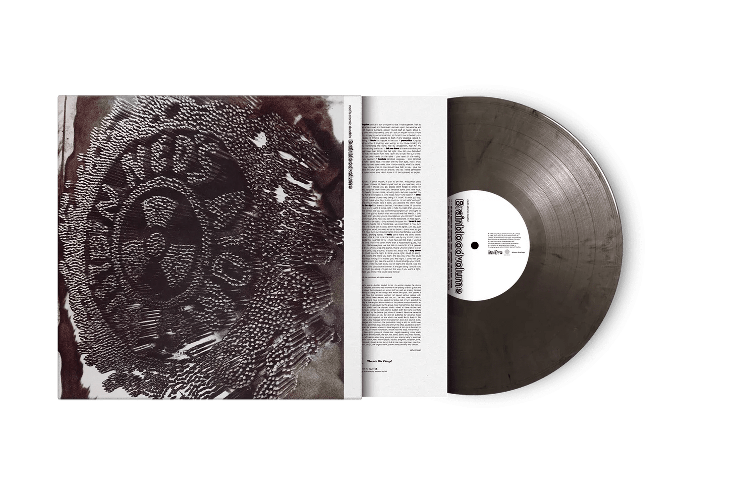 Brainbloodvolume LP by Ned’s Atomic Dustbin on limited edition silver & black vinyl with insert