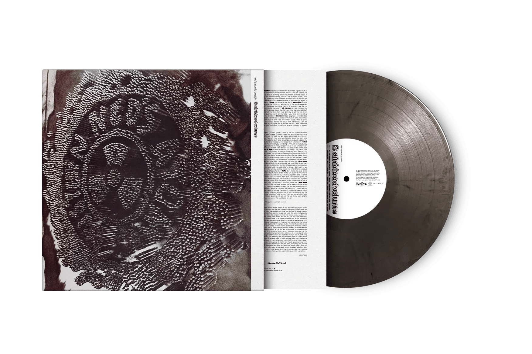 Brainbloodvolume LP by Ned’s Atomic Dustbin on limited edition silver & black vinyl with insert