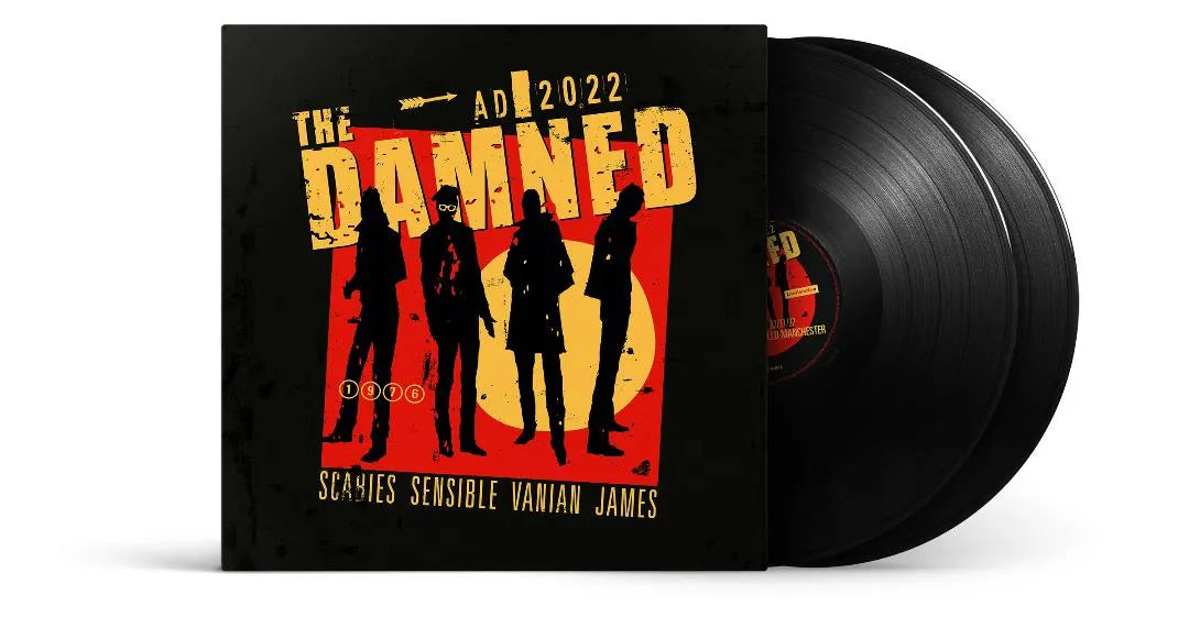 AD 2022 Live In Manchester by The Damned on double vinyl featuring 21 classic punk rock tracks.