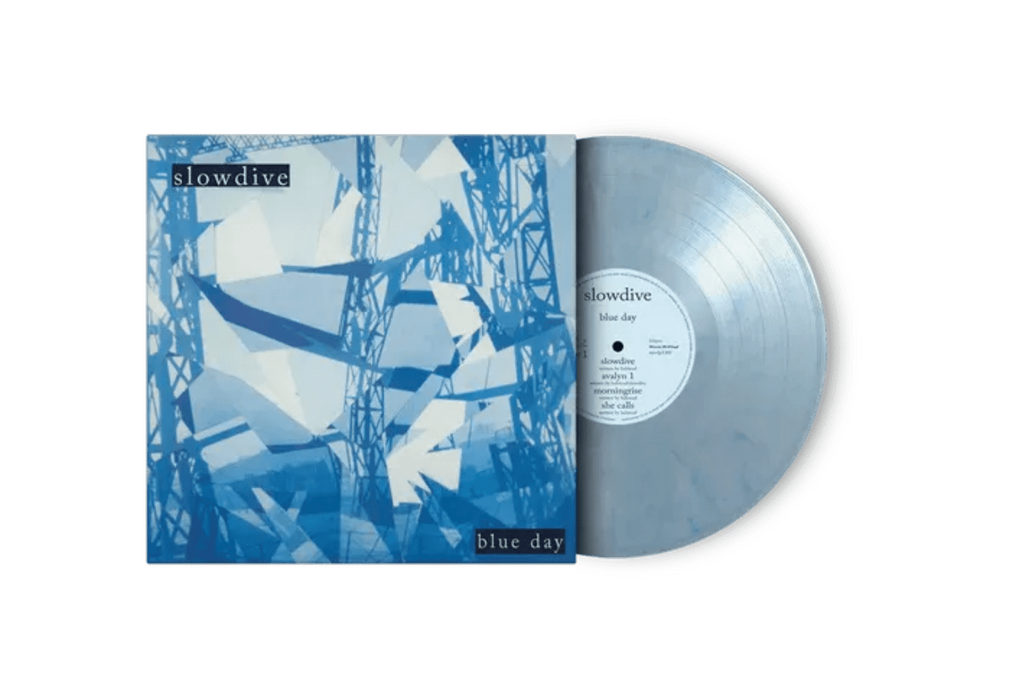 1992 shoegaze classic Blue Day by Slowdive, reissued on deluxe blue & white marbled vinyl