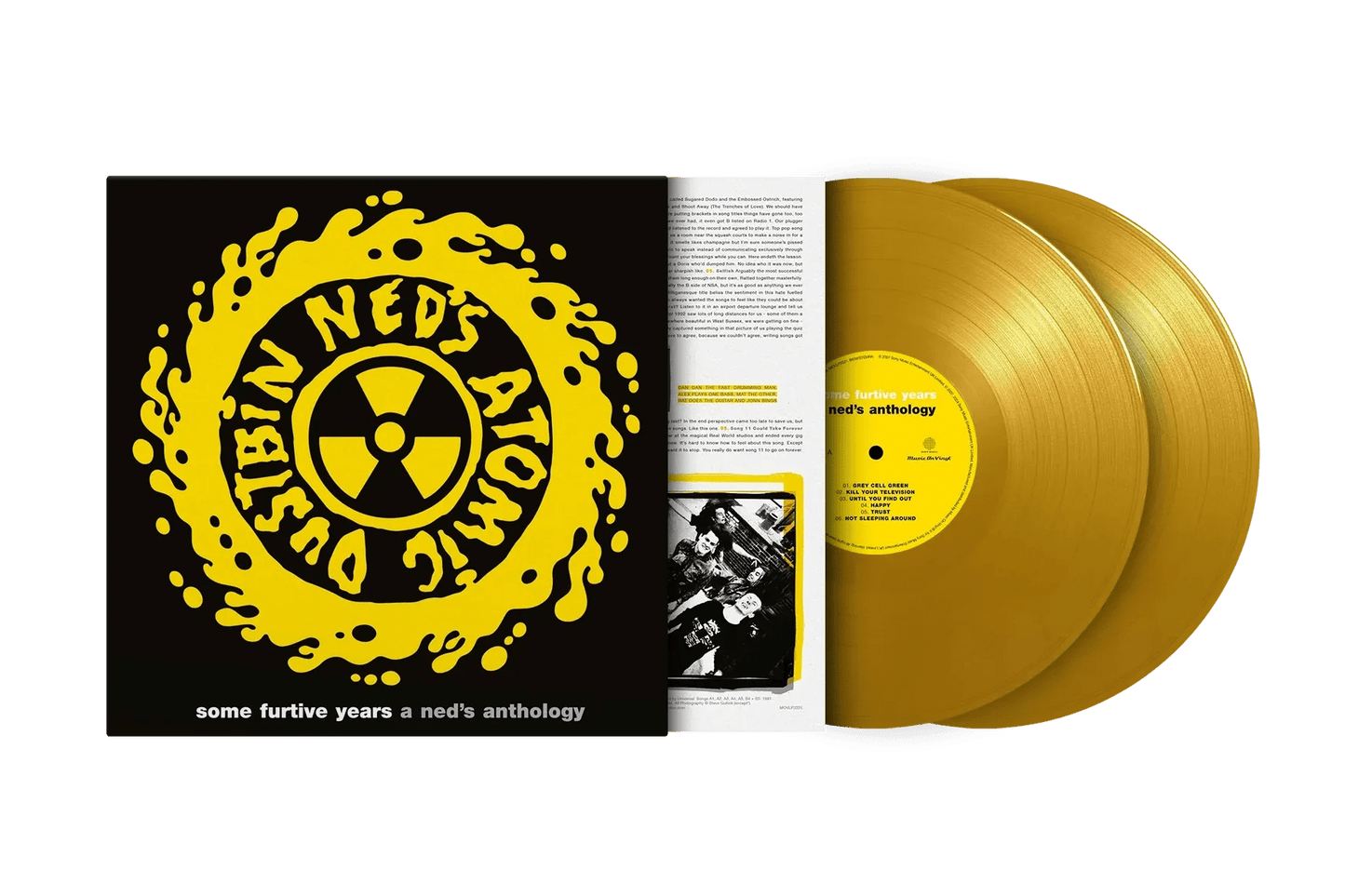Limited edition yellow vinyl 2LP of Ned's Atomic Dustbin Some Furtive Years