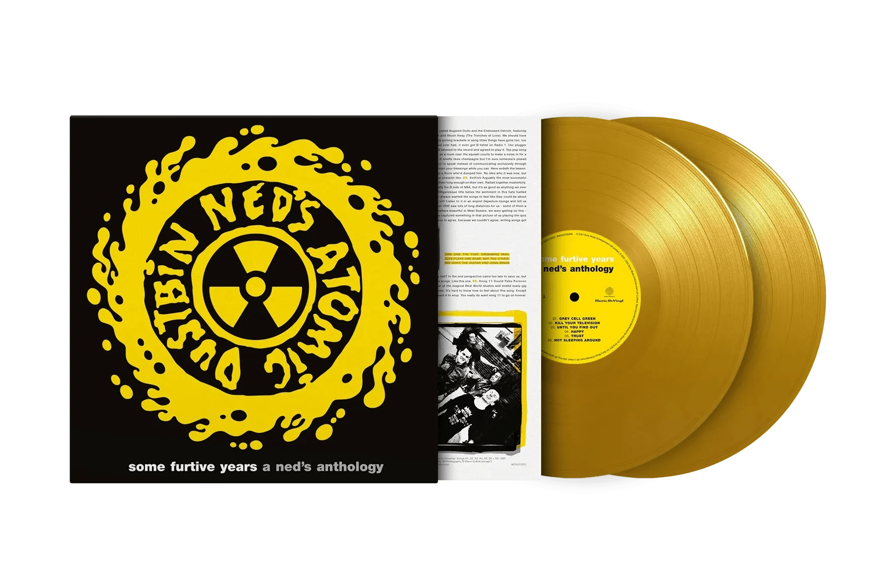 Limited edition yellow vinyl 2LP of Ned's Atomic Dustbin Some Furtive Years