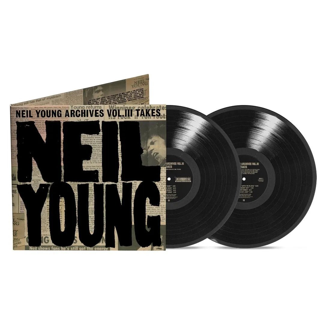 Archives Volume III Takes by Neil Young double vinyl featuring rare recordings