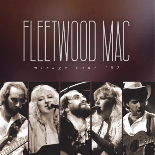 Fleetwood Mac Mirage Tour 82 3LP clear vinyl live album gatefold artwork set

