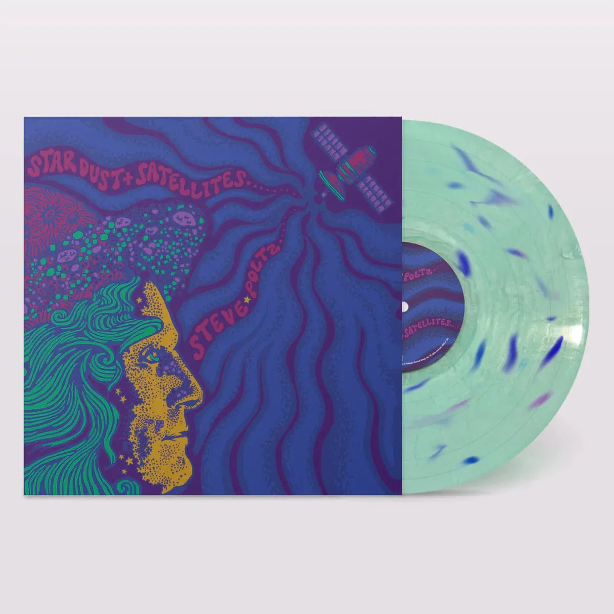 Stardust And Satellites by Steve Poltz swirl vinyl featuring Americana folk rock sound