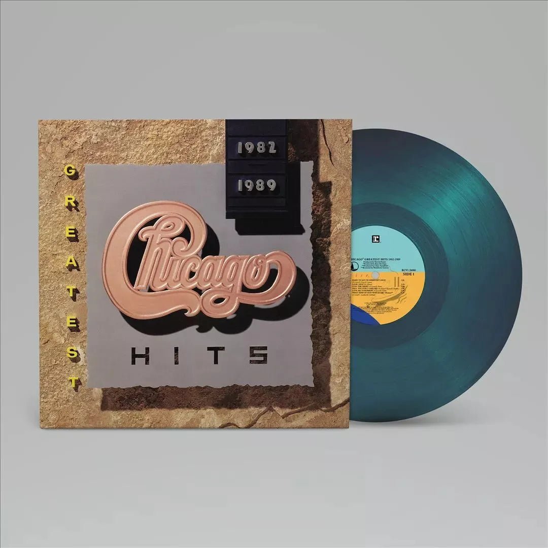 Greatest Hits by Chicago LP sea blue vinyl featuring brass rock classics