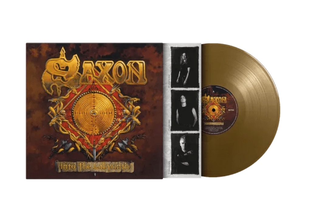Into The Labyrinth by Saxon LP gold vinyl edition with classic metal sound