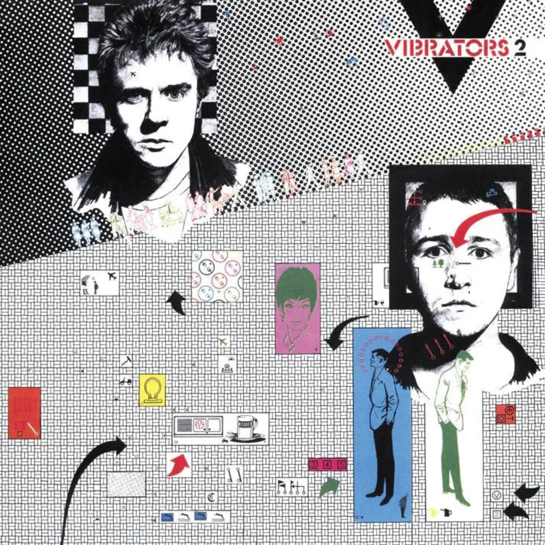 The Vibrators V2 red vinyl LP punk rock album artwork