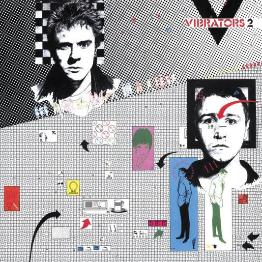 The Vibrators V2 red vinyl LP punk rock album artwork