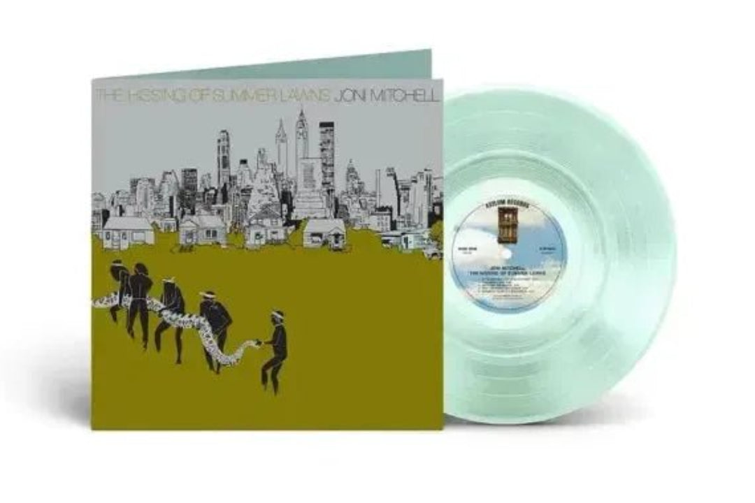 The Hissing of Summer Lawns LP by Joni Mitchell clear vinyl jazz folk rock record
