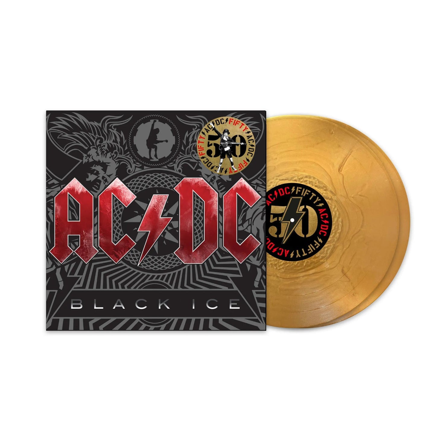 AC/DC - Black Ice: 50th Anniversary 2 LP Set Gold Vinyl - 2 - LP - Orchard Records