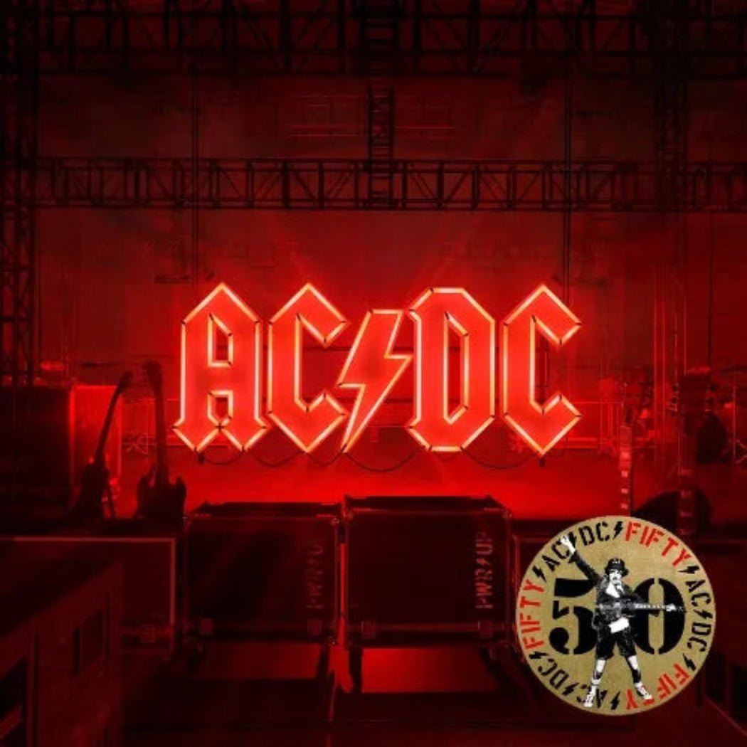 AC/DC Power Up gold vinyl LP with AC/DC 50 artwork 50th anniversary edition