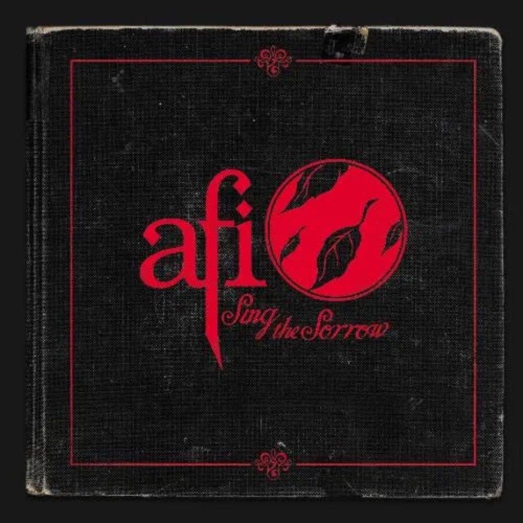 AFI Sing The Sorrow vinyl reissue front cover artwork