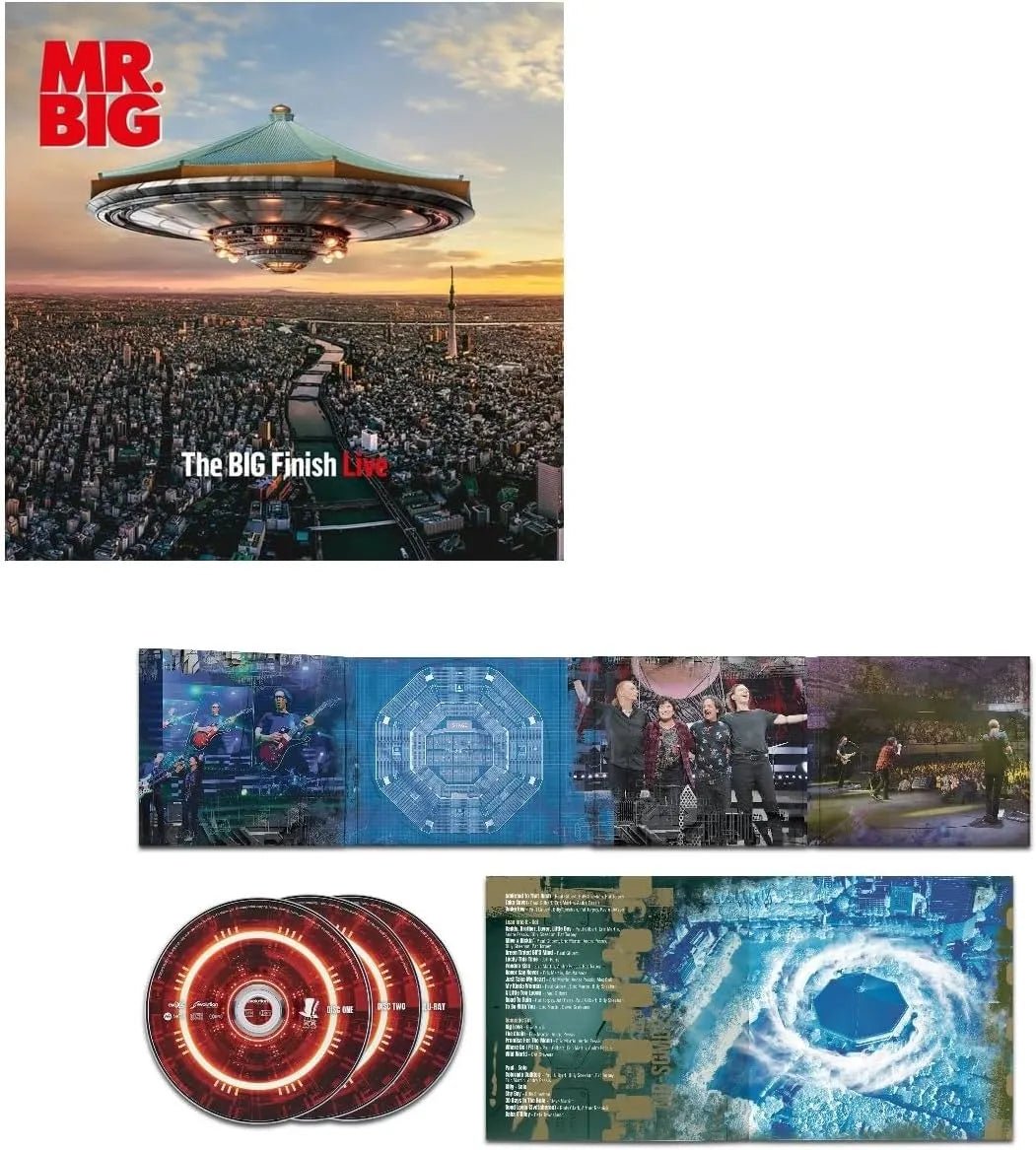 The Big Finish Live Mr Big concert Blu-ray and CD package design