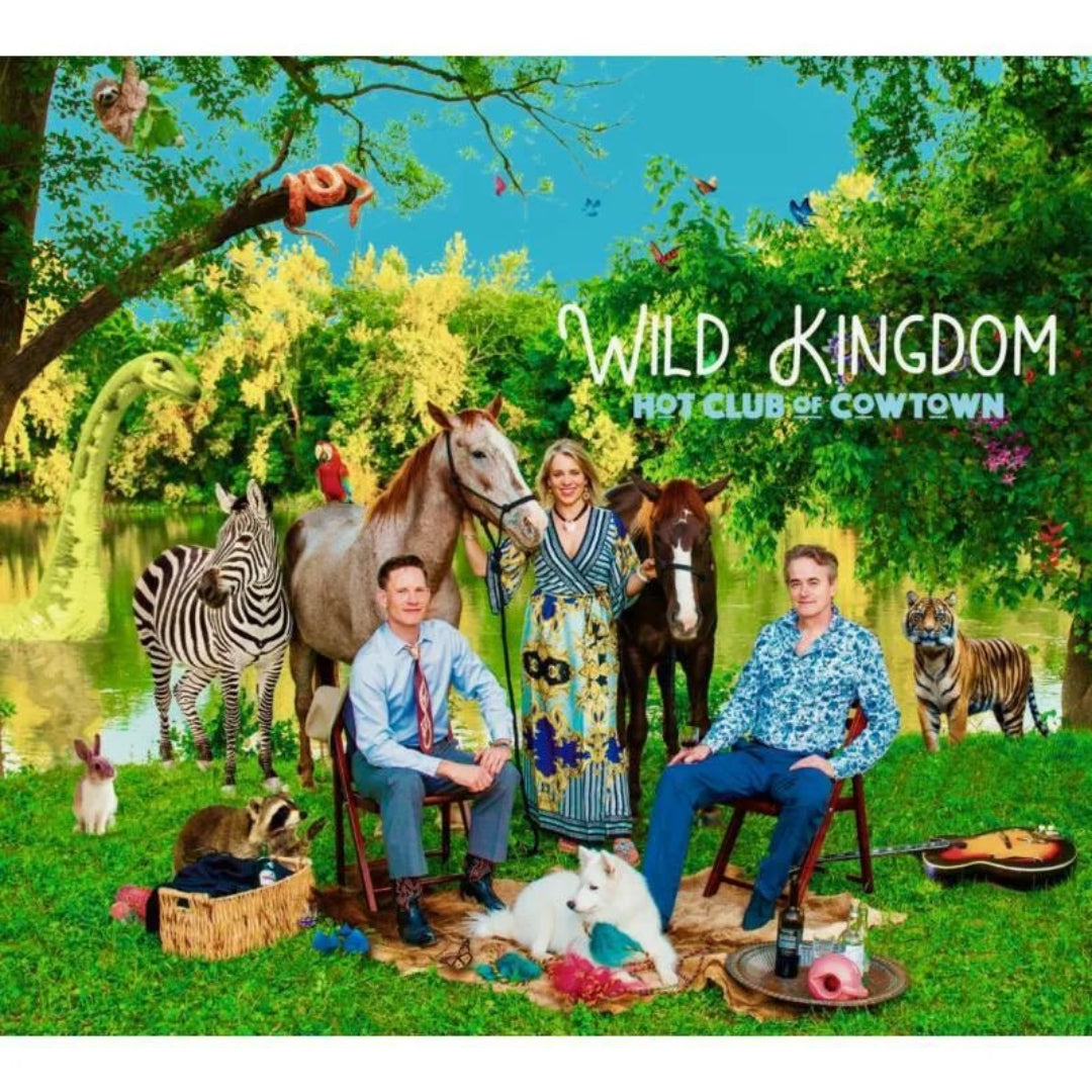 Hot Club Of Cowtown Wild Kingdom CD album cover western swing jazz trio