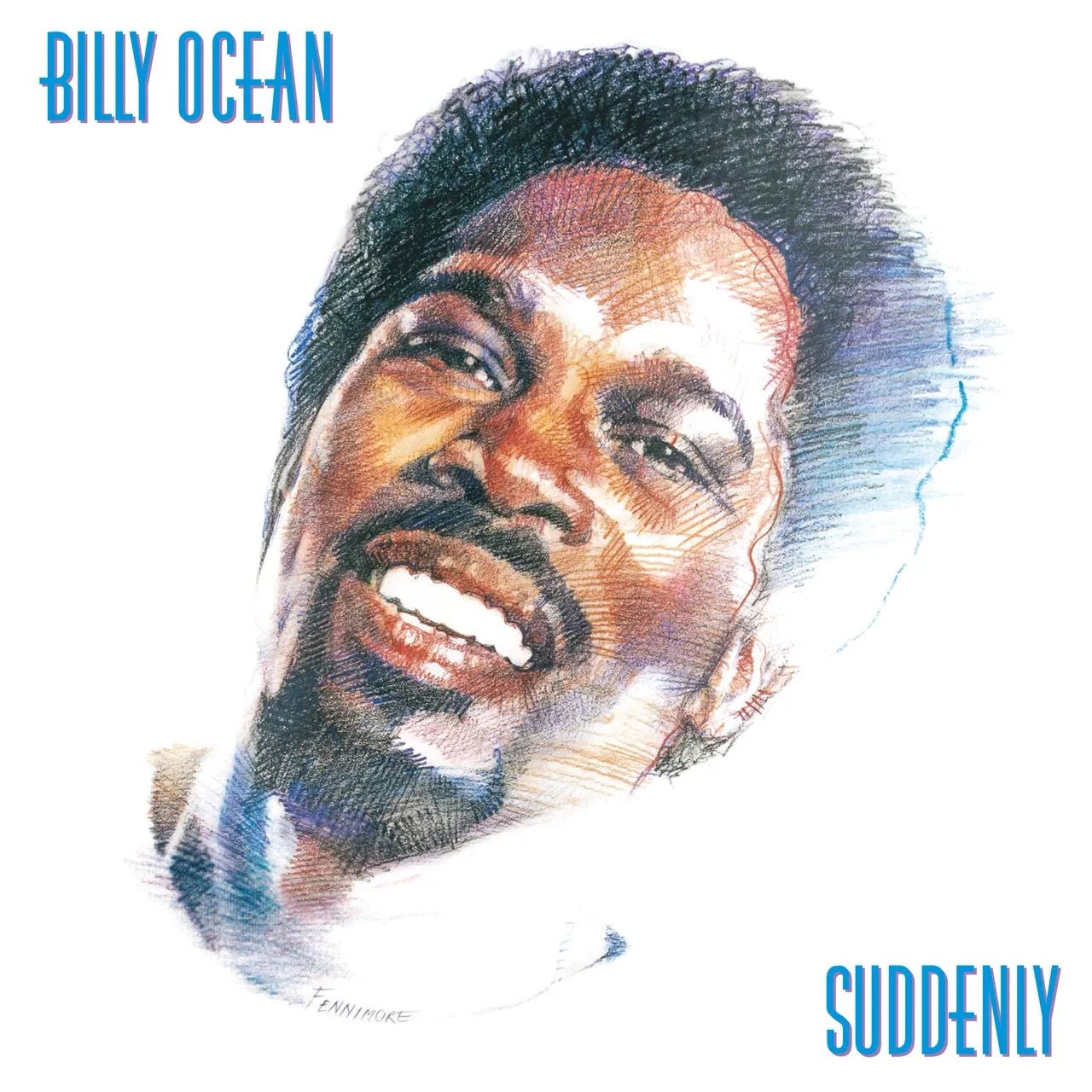Billy Ocean Suddenly ocean blue vinyl LP album cover artwork
