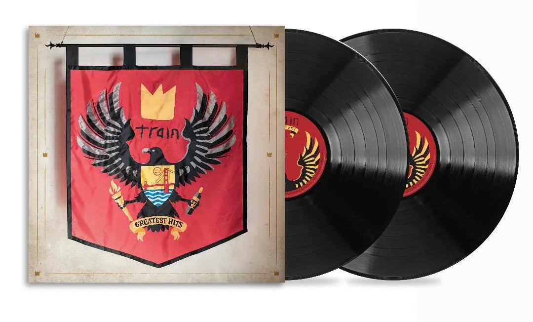 Greatest Hits Train double vinyl pop rock sleeve design