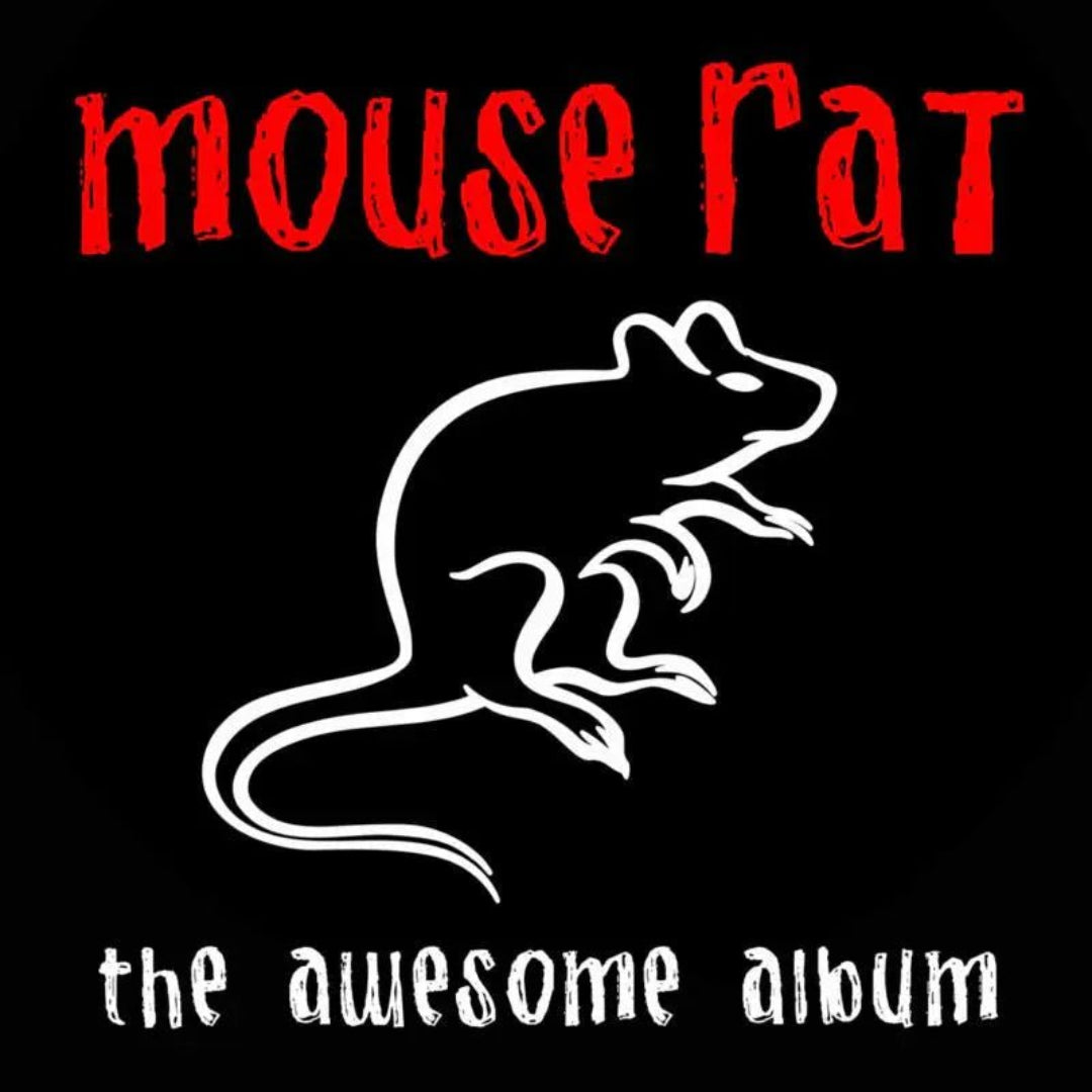 Mouse Rat The Awesome Album CD featuring fictional Parks and Recreation band artwork.