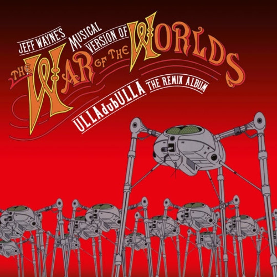 Jeff Wayne ULLAdubULLA yellow and orange vinyl LP electronic album artwork