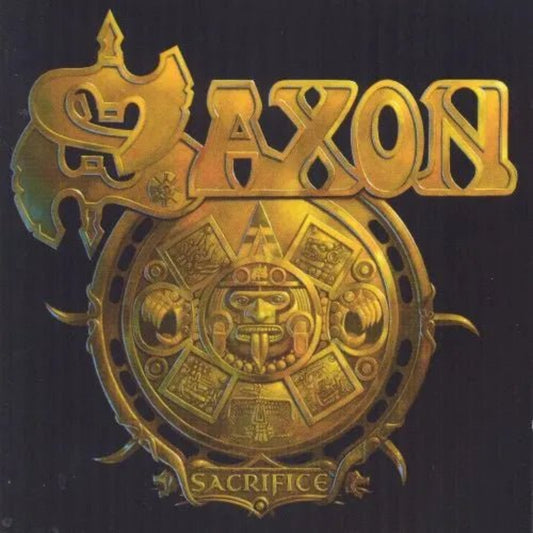 Saxon Sacrifice CD featuring classic British heavy metal riffs and powerful vocals
