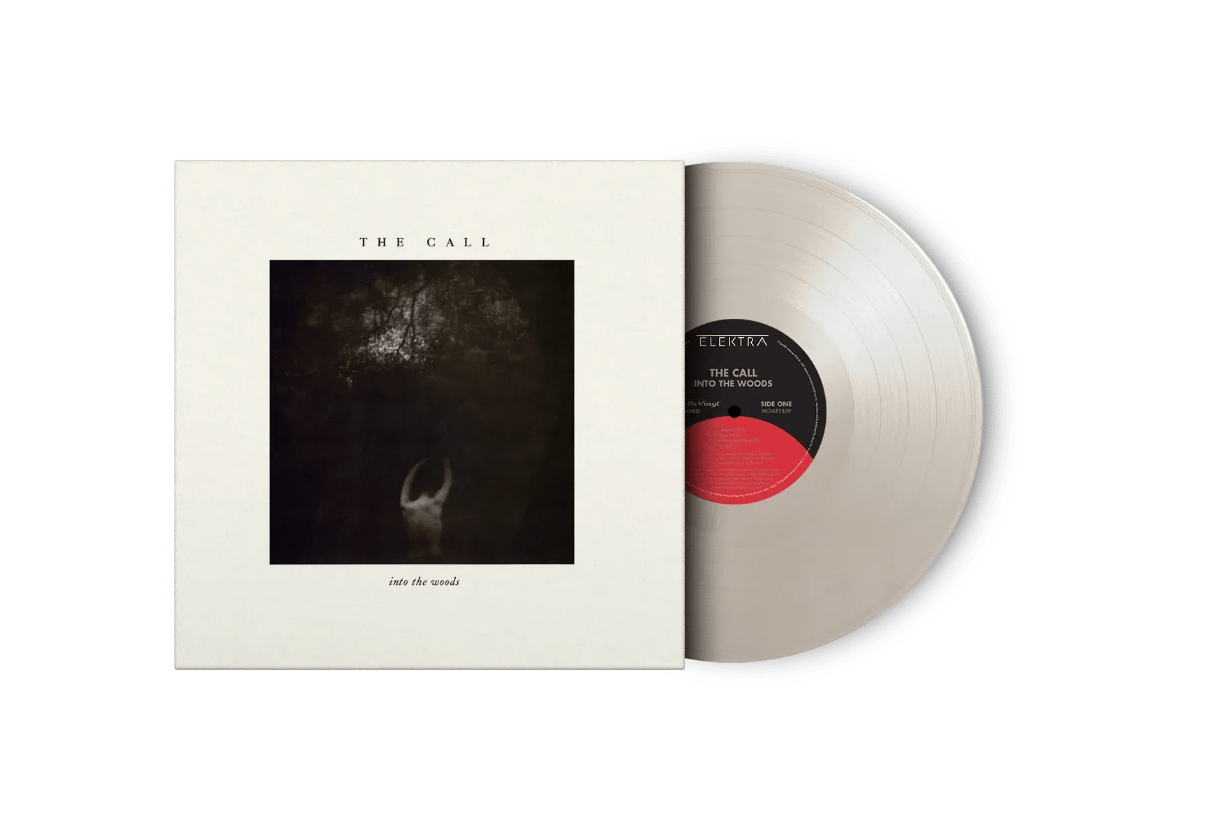Close-up of white vinyl disc from The Call’s Into The Woods limited pressing

