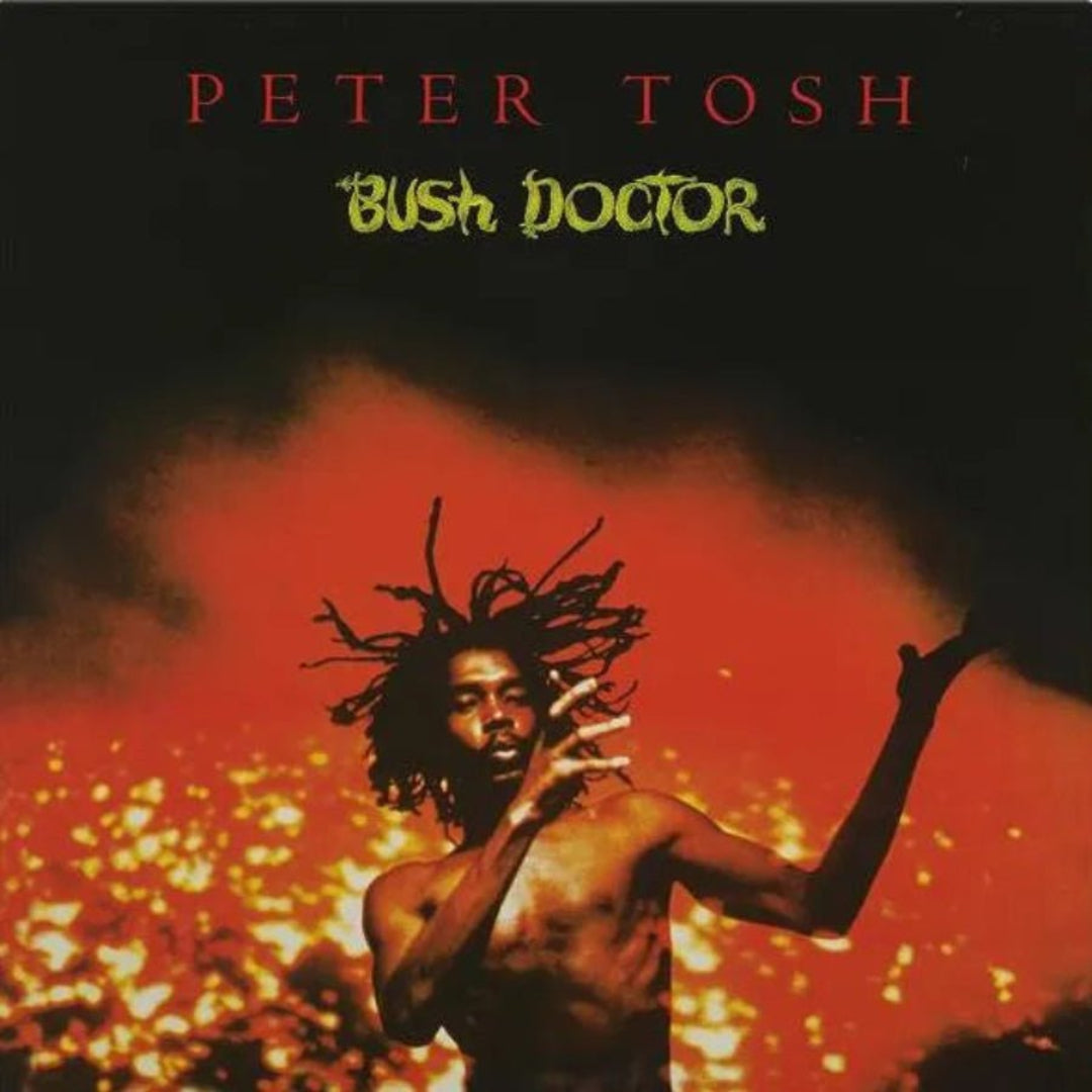 Peter Tosh Bush Doctor 1978 album cover artwork featuring reggae and rock influences.
