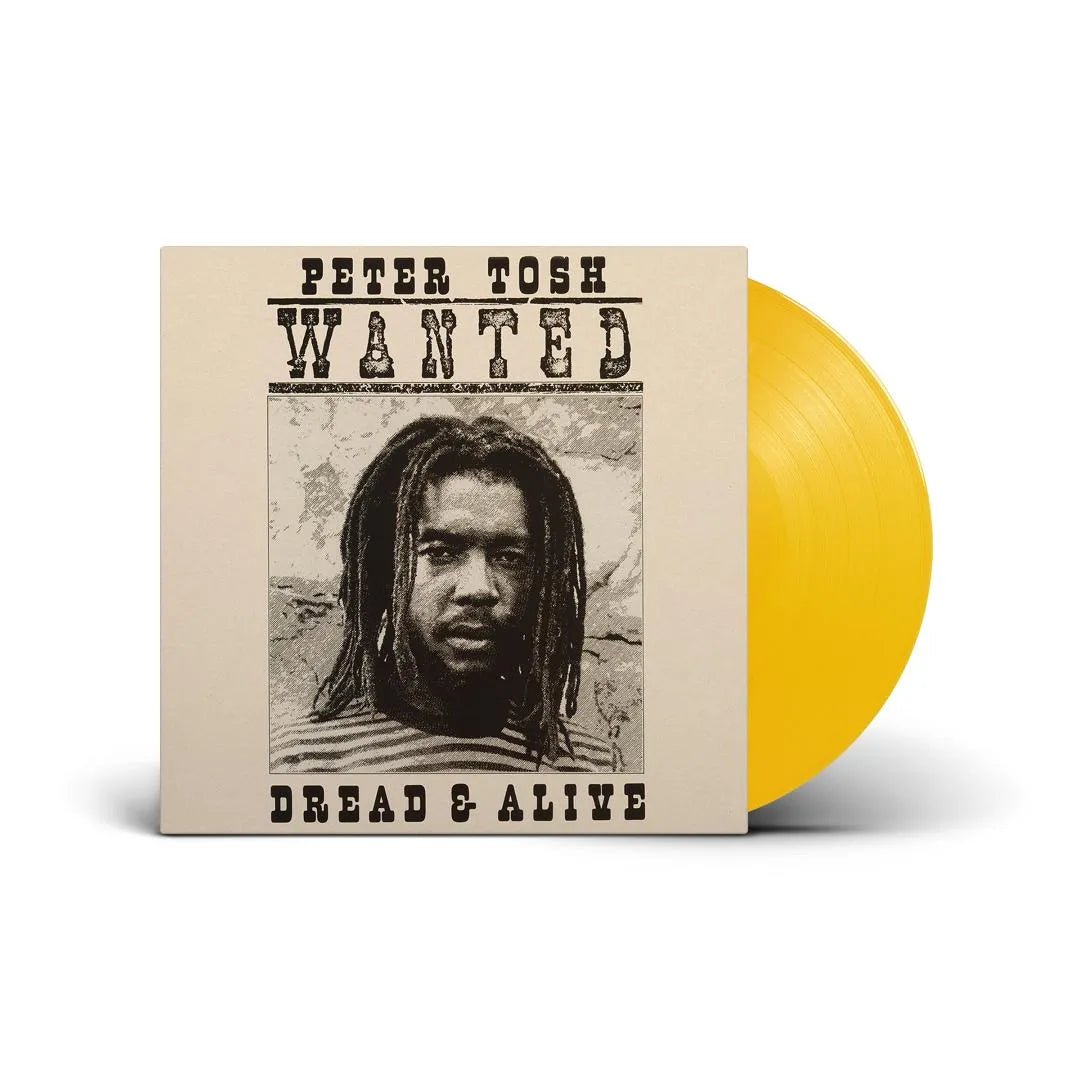 Wanted Dread & Alive Peter Tosh yellow vinyl LP reggae record sleeve