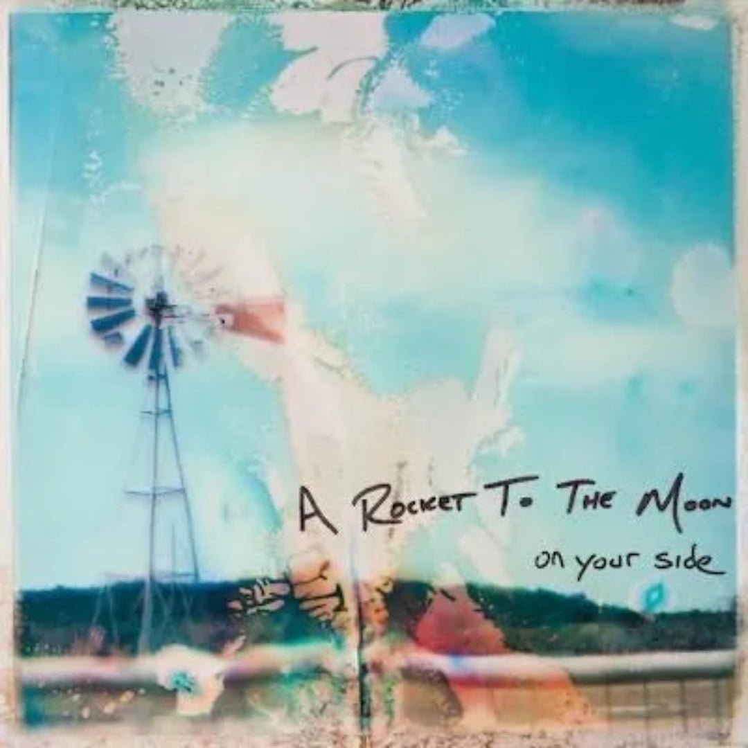 A Rocket to the Moon album cover for On Your Side with vibrant band artwork