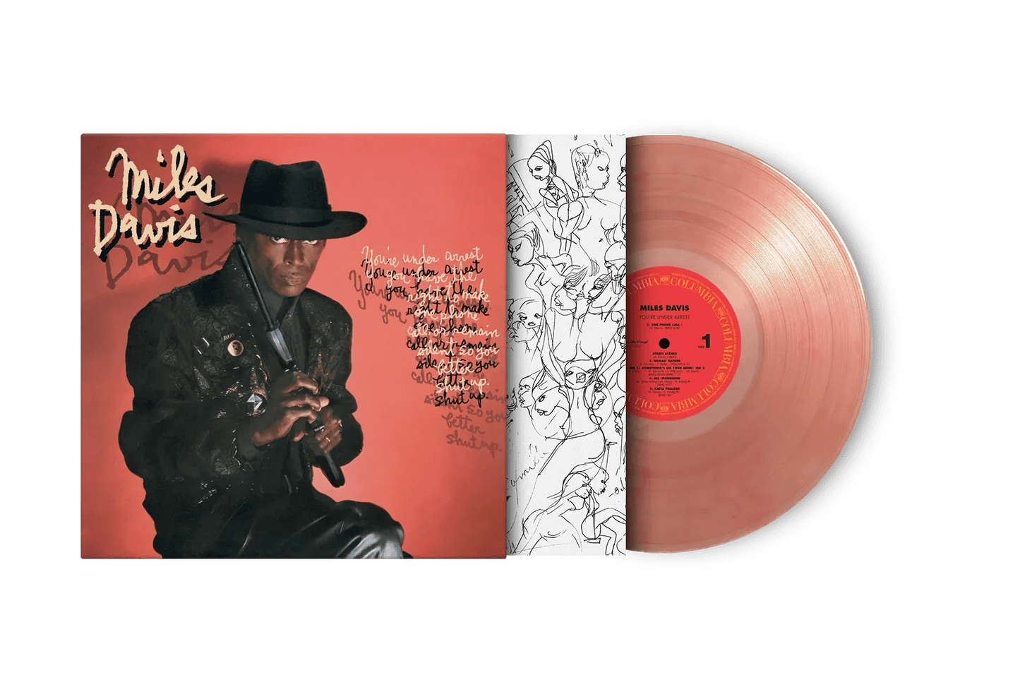You’re Under Arrest Miles Davis vinyl marbled red clear LP cover