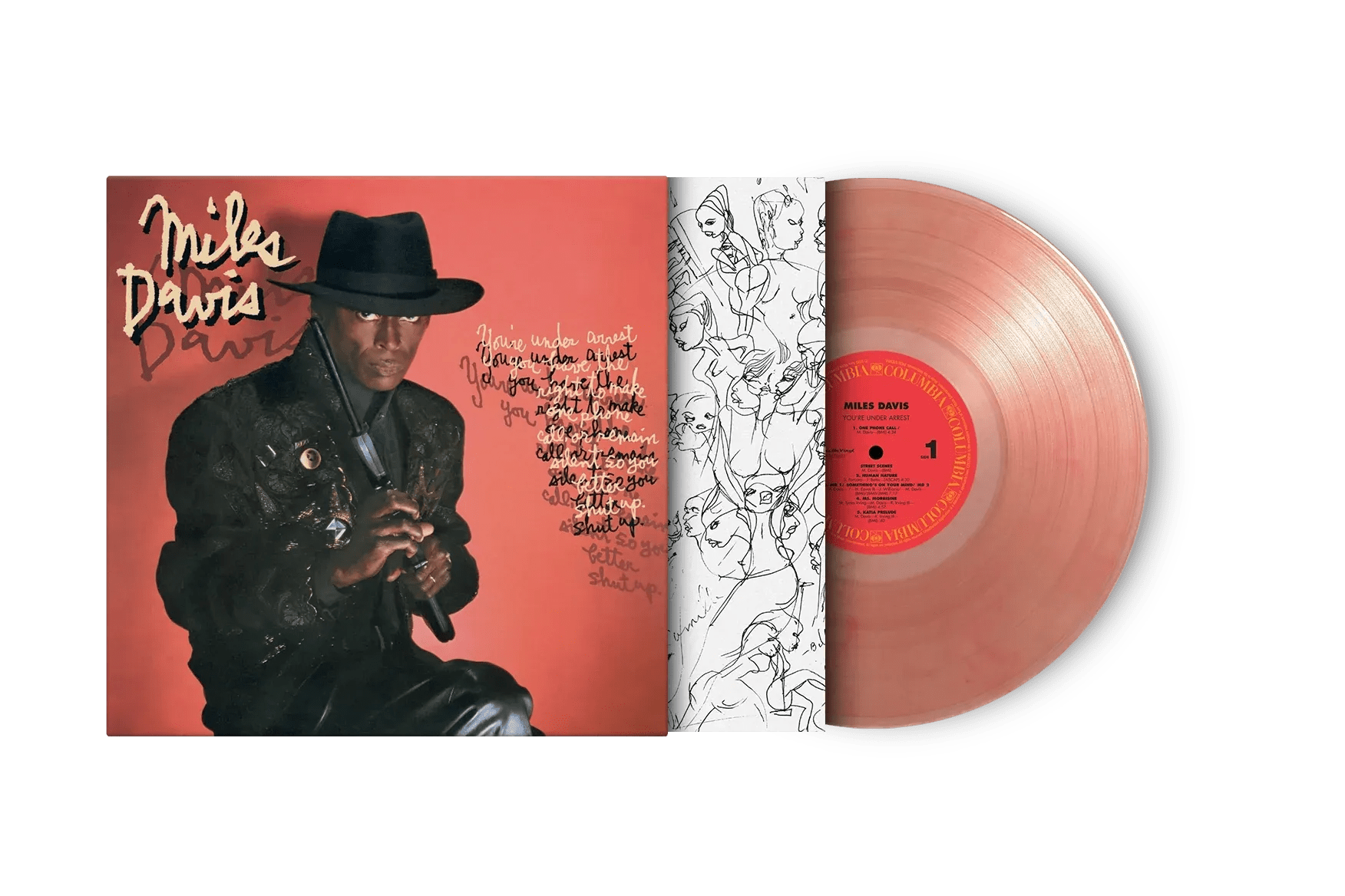 You’re Under Arrest Miles Davis vinyl marbled red clear LP cover