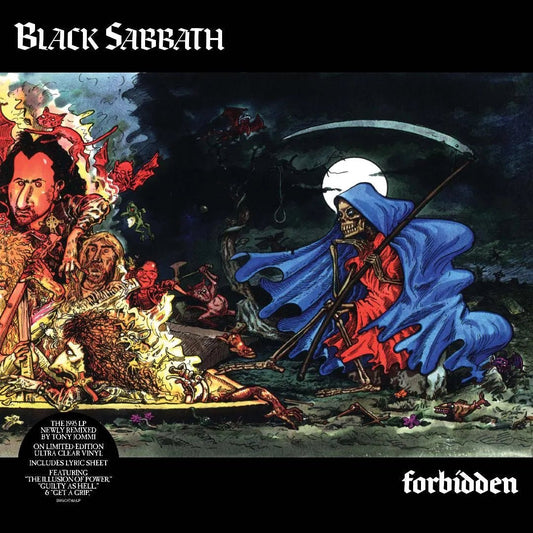 Black Sabbath Forbidden LP clear vinyl heavy metal album cover