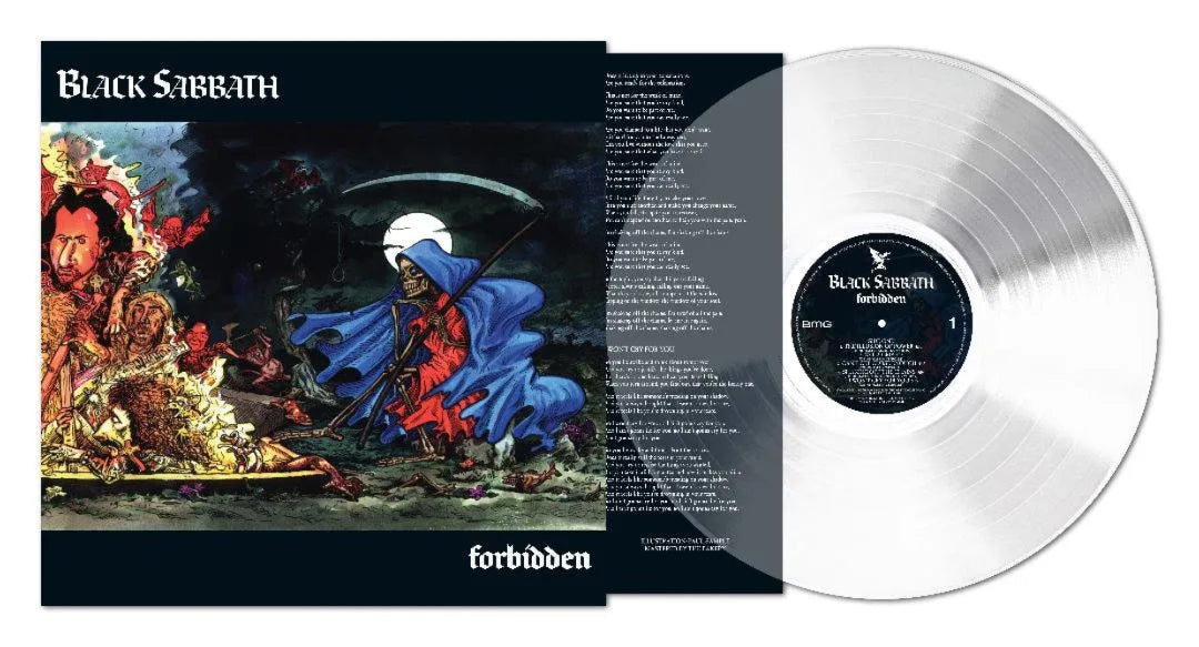 Forbidden clear vinyl LP by Black Sabbath gritty heavy metal release