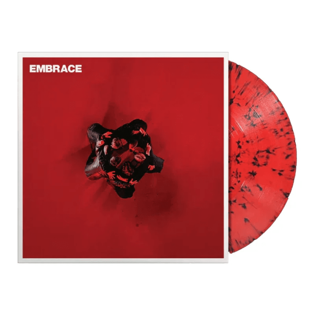 Out Of Nothing LP by Embrace red black vinyl with emotional rock songwriting
