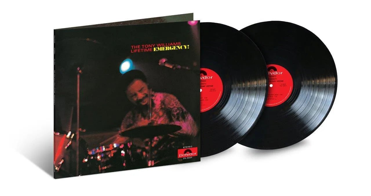 Emergency 2LP by Tony Williams Lifetime experimental jazz design