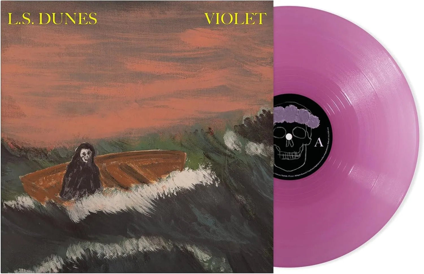 Violet LP coloured vinyl by LS Dunes alternative rock design