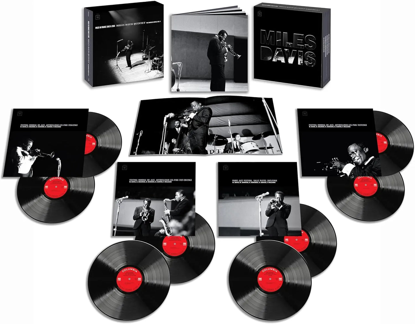Miles Davis Quintet 8LP live recordings vinyl collection design