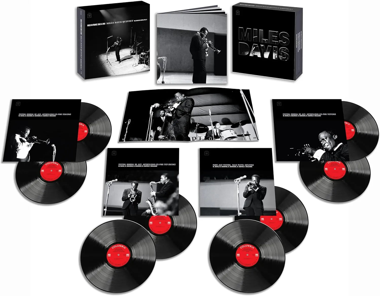 Miles Davis Quintet 8LP live recordings vinyl collection design