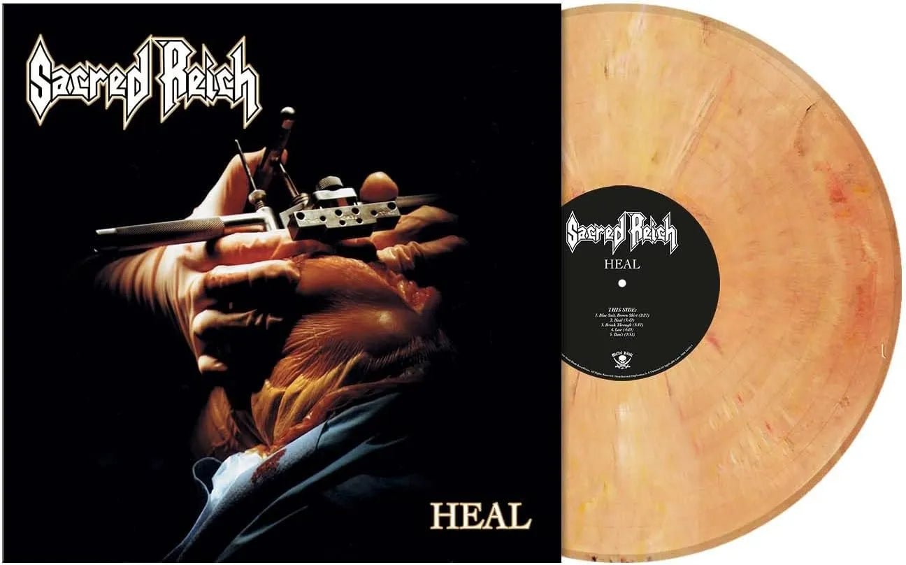 Heal LP marbled vinyl by Sacred Reich thrash metal artwork
