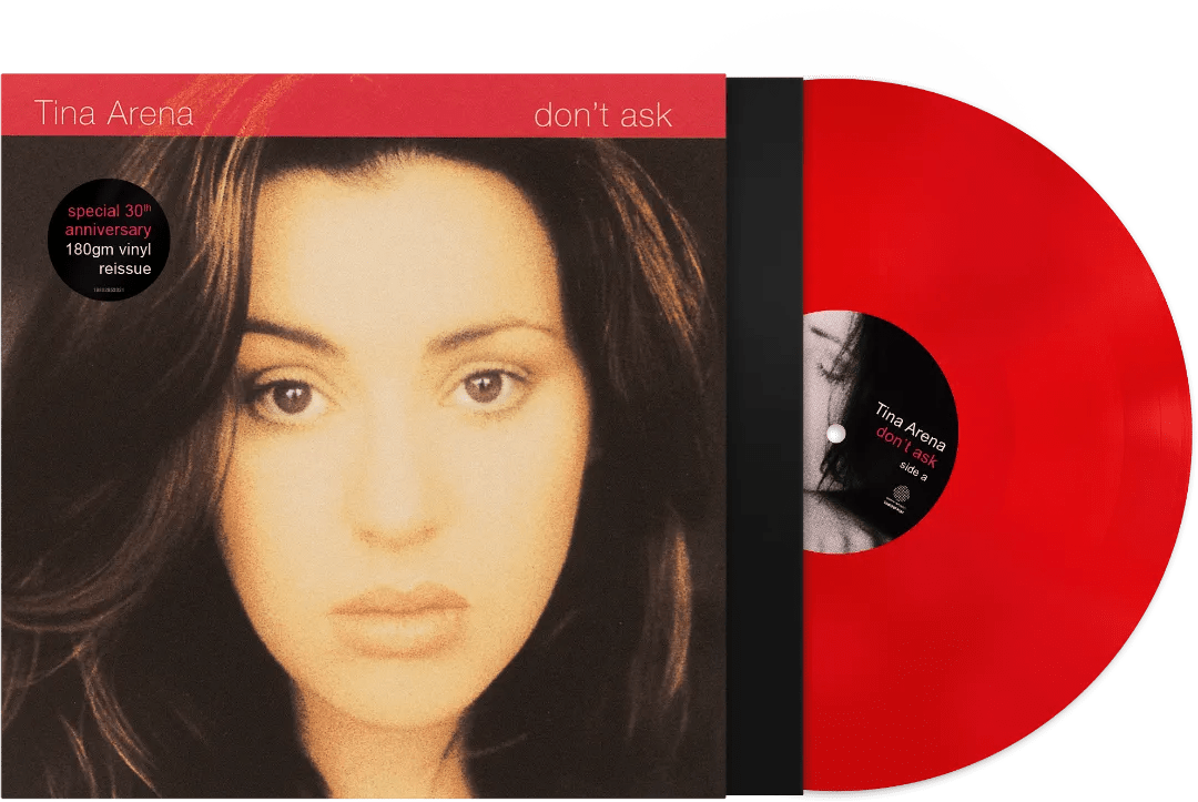 Dont Ask LP red vinyl by Tina Arena 90s pop design