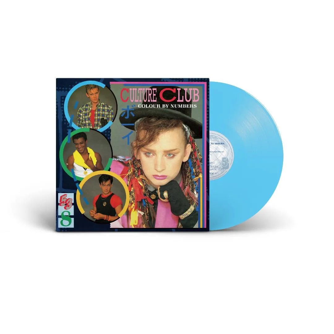 Colour By Numbers LP baby blue vinyl by Culture Club 80s pop design