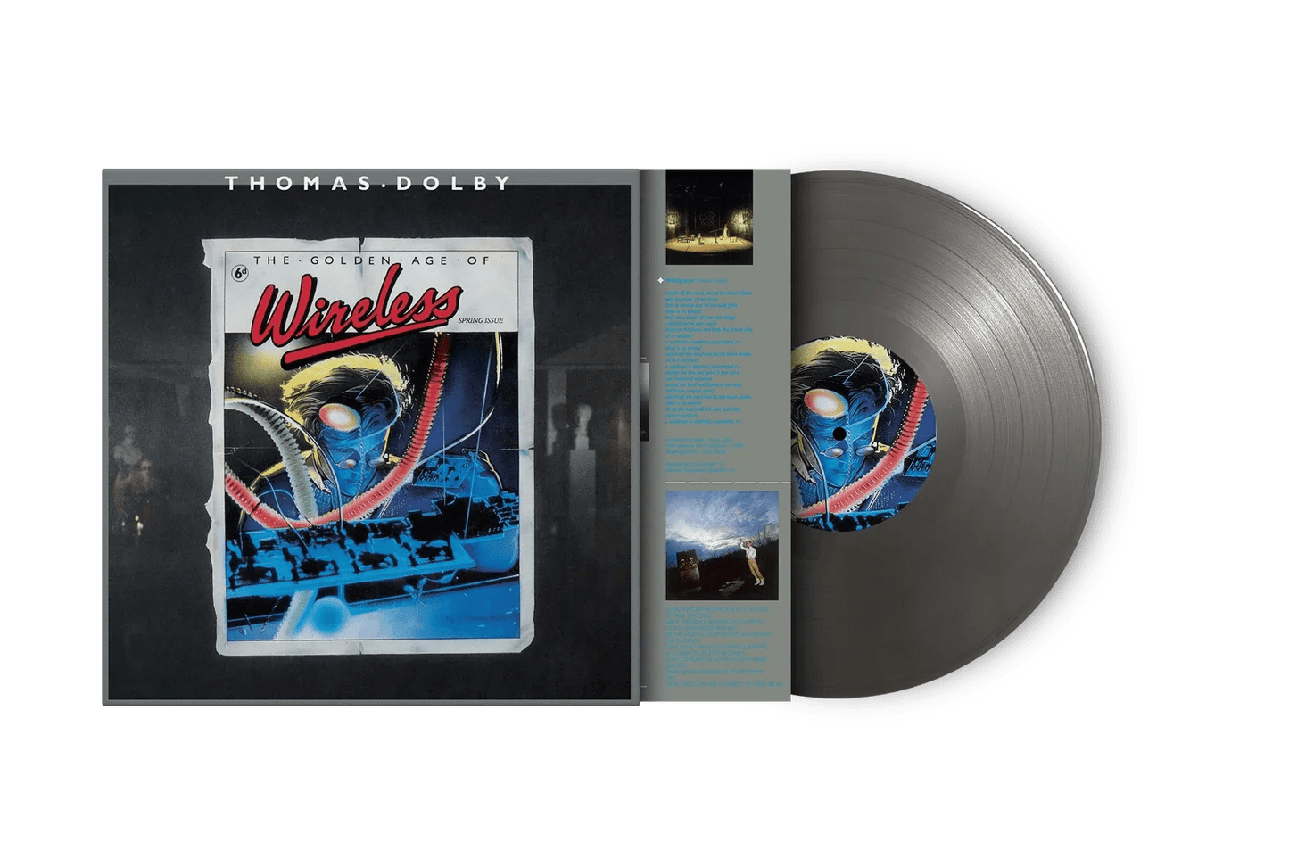 Golden Age of Wireless LP silver vinyl by Thomas Dolby electronic design