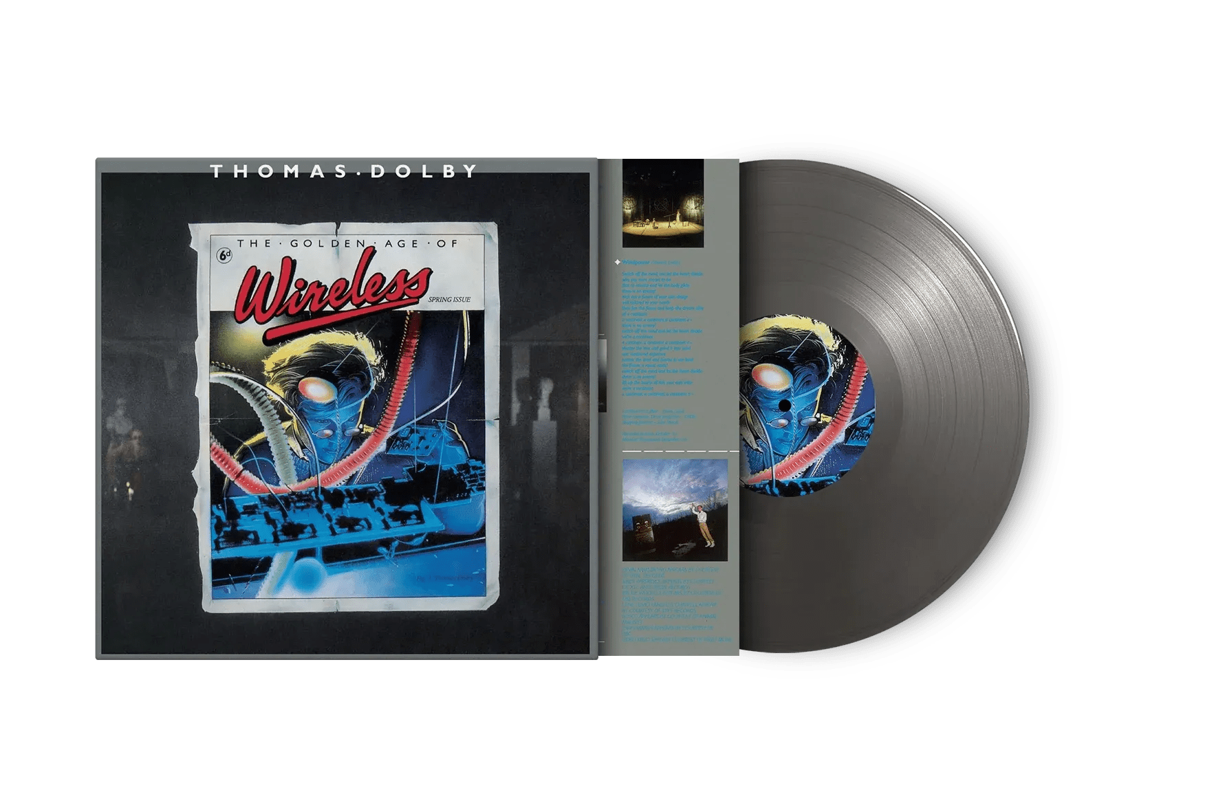 Golden Age of Wireless LP silver vinyl by Thomas Dolby electronic design