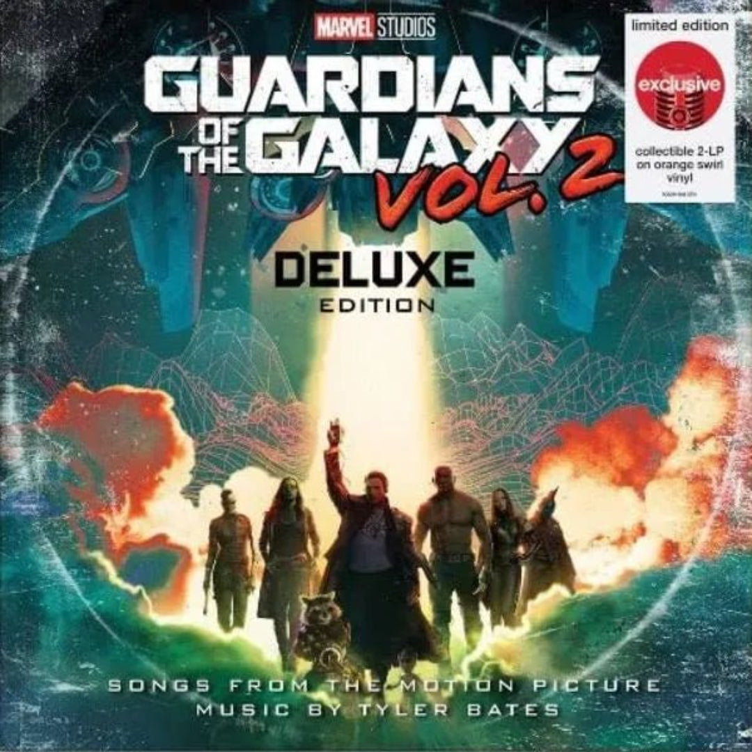 Guardians of the Galaxy Vol 2 orange swirl 2LP soundtrack vinyl set