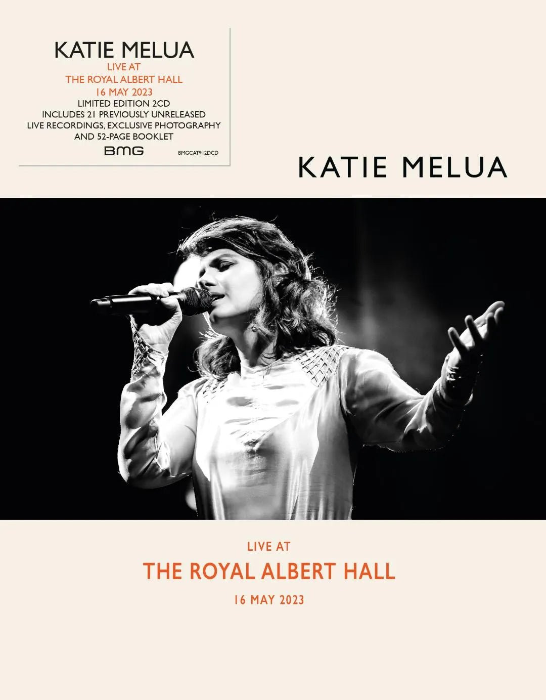 Katie Melua Live at the Royal Albert Hall 2CD concert album artwork